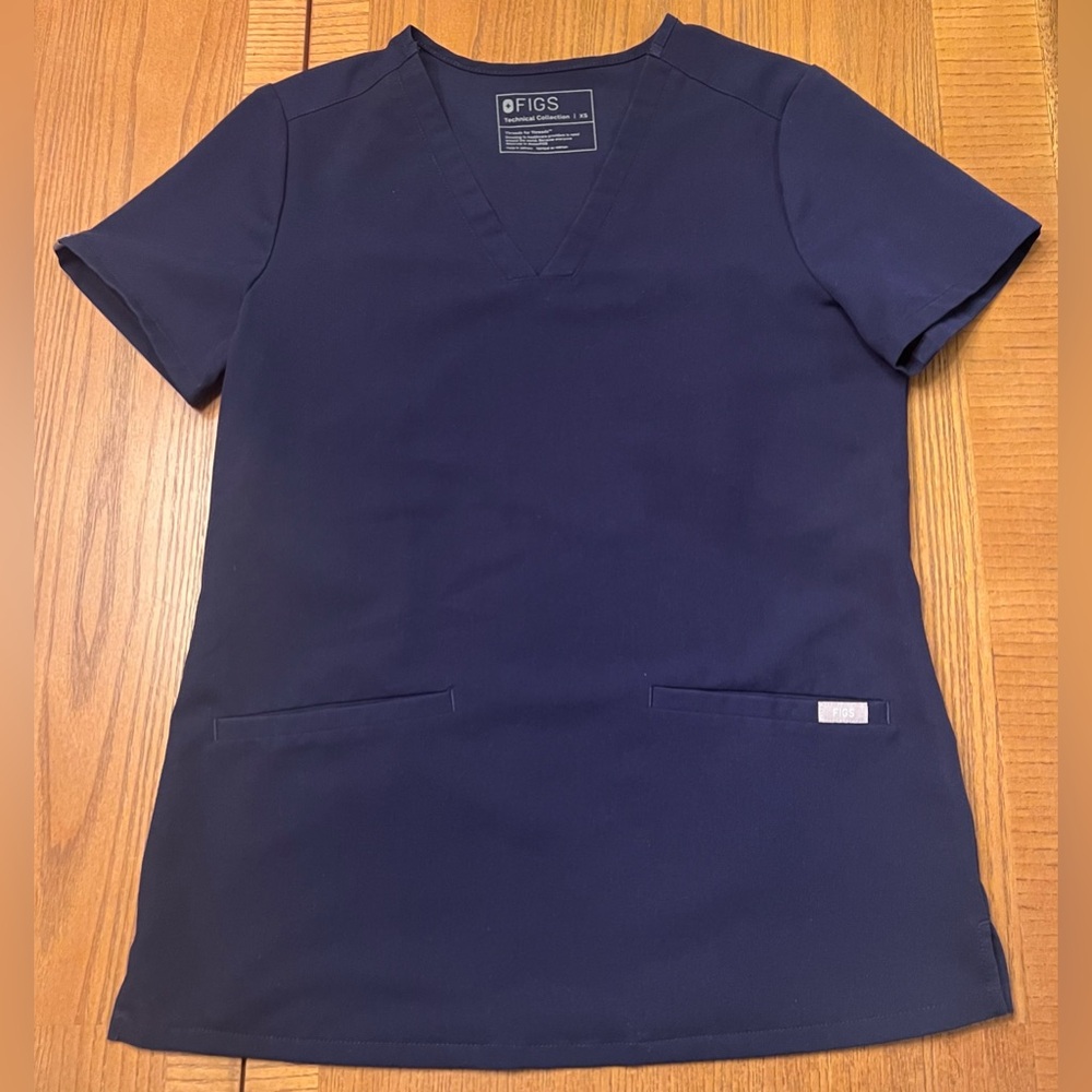XS Navy Blue Fig’s Women's Top